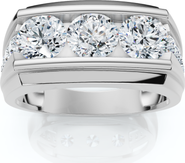 Bliss Diamond Men's 2Ct Diamond Accented Wedding Anniversary Ring 14k Gold Lab Grown FG/VS