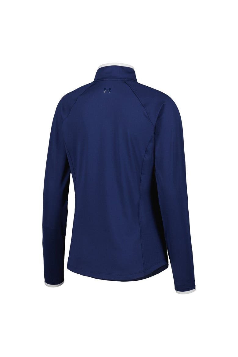 Women's Under Armour Navy Wells Fargo Championship T2 Green Raglan Quarter-Zip Top, Alternate, color, Navy