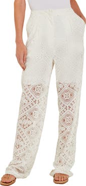 Misook Lace Straight Leg Pants