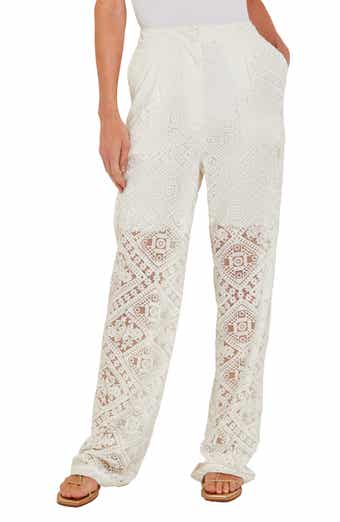 Misook Lace Straight Leg Pants