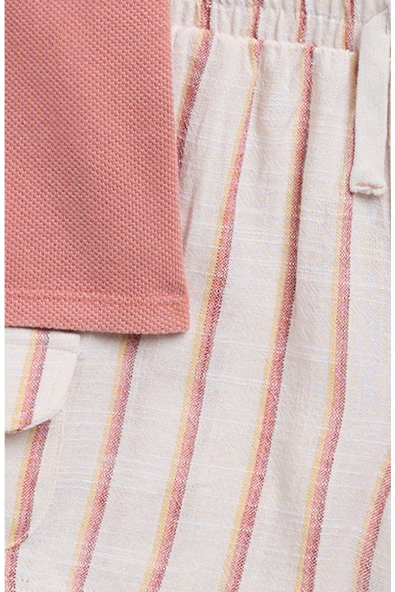 Kids' Sienna Polo & Stripe Shorts Set, Alternate, color, SIENNA