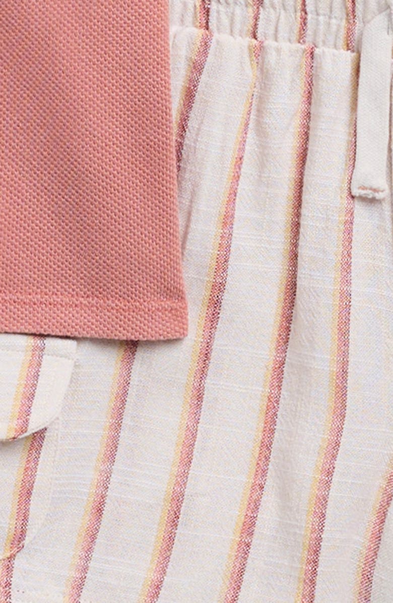 Splendid Sienna Polo & Stripe Shorts Set, Alternate, color, Sienna