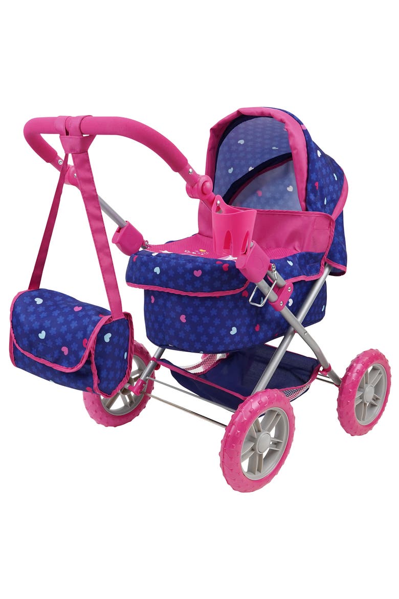 Unicorn Doll Pram in Blue & Pink, Main, color, Multicolored