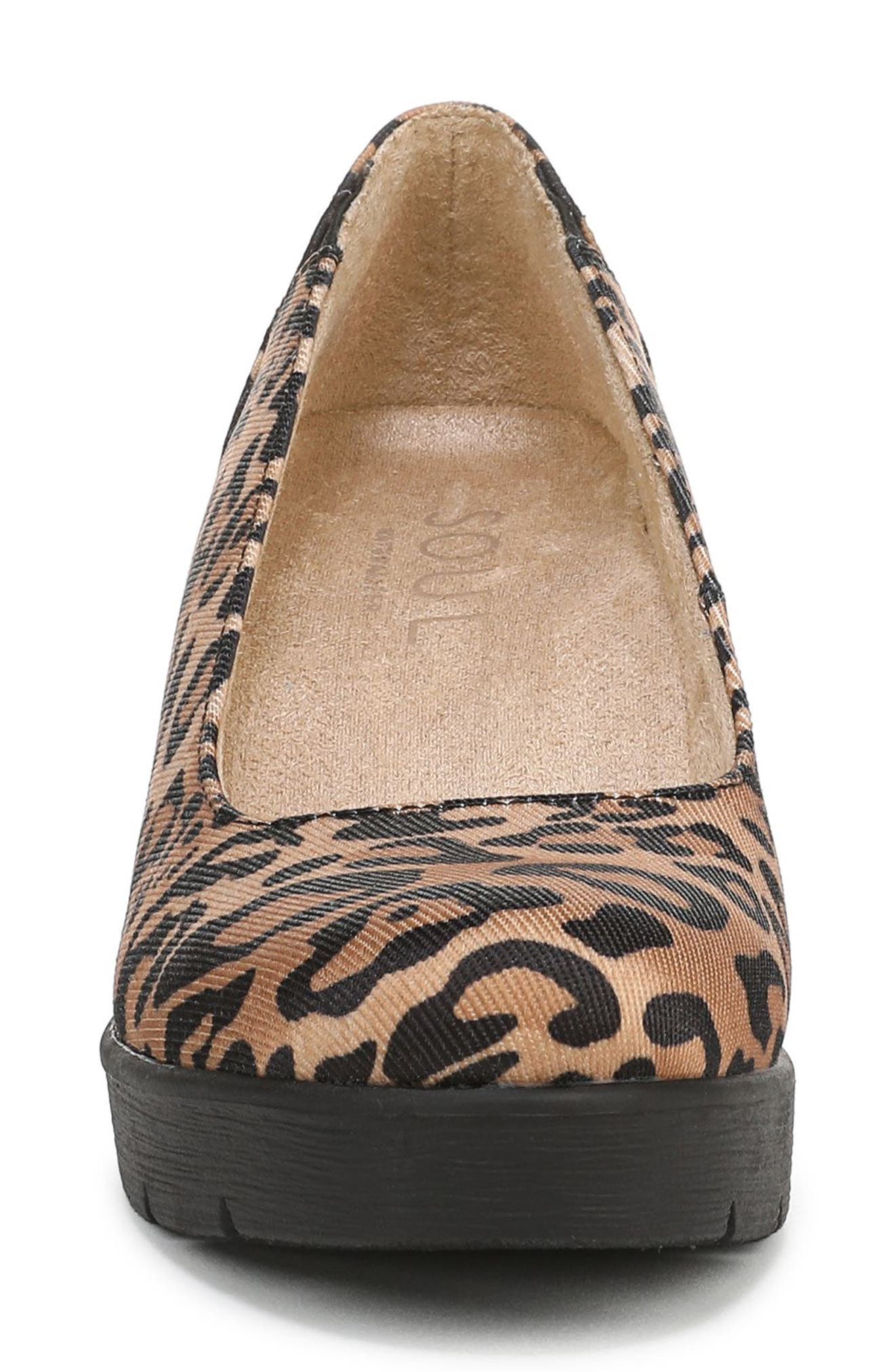 SOUL NATURALIZER About Time Wedge Pump, Alternate, color, Leopard Print Fabric