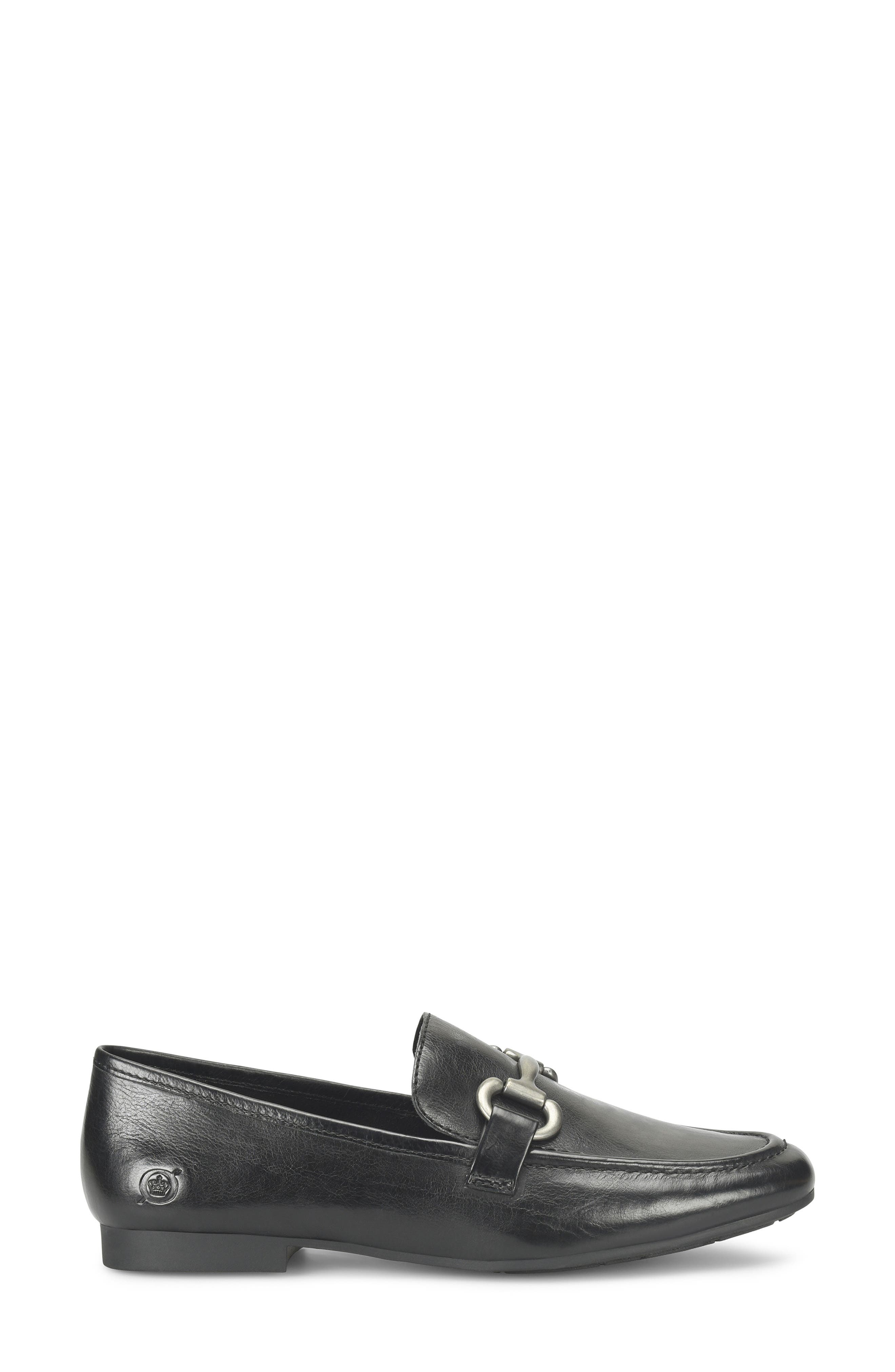 Børn Leyla Moc Toe Bit Loafer, Alternate, color, Black Leather