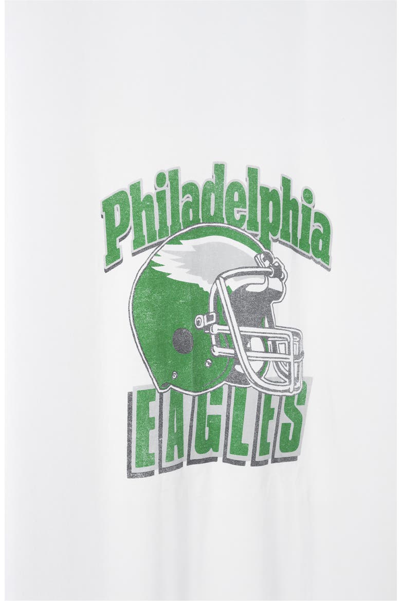 Philadelphia Eagles Throwback Helmet Cotton Graphic T-Shirt, Alternate, color, WHITE
