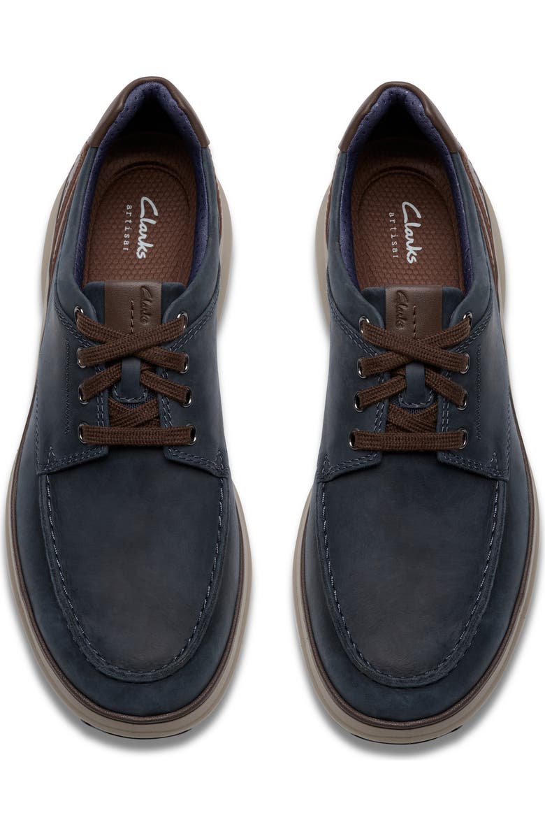 Clarks<sup>®</sup> Mullan Moc Toe Derby, Alternate, color, Navy Leather