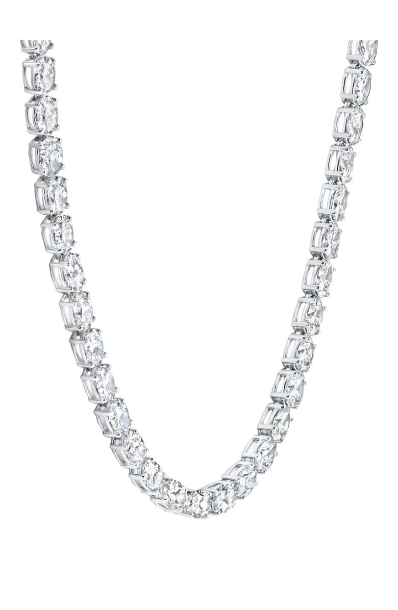 Bliss Diamond 53 Ct TW Oval Diamond Tennis Necklace 17" 14k Gold Lab Grown, Alternate, color, 