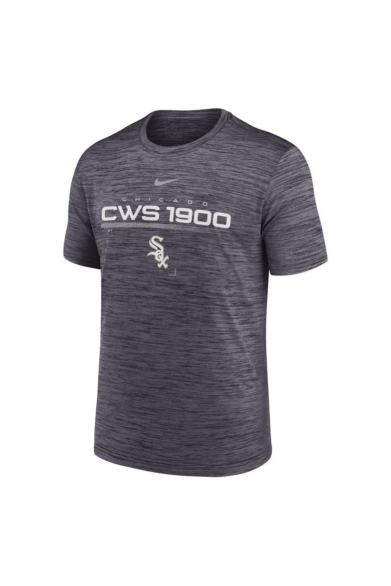 Men's Nike Black Chicago White Sox Wordmark Velocity Performance T-Shirt, Alternate, color, Heather Black