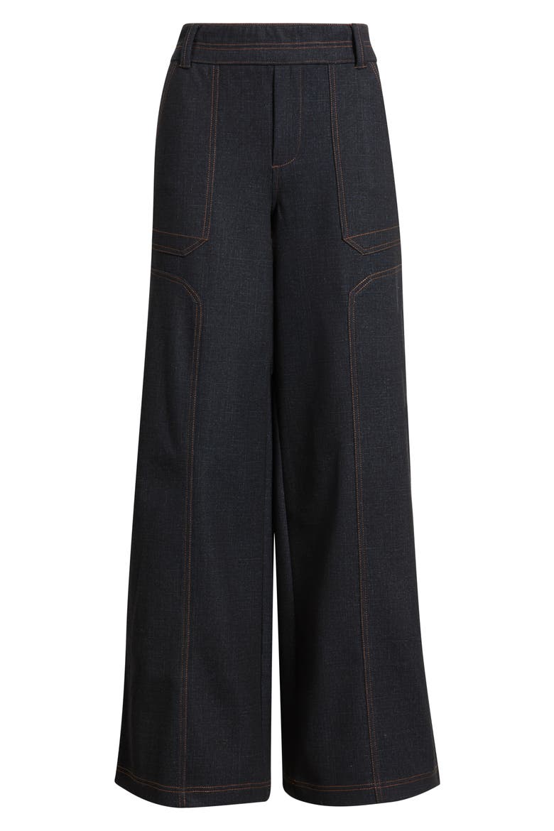 Glider Skyrise Pull-On Wide Leg Pants, Alternate, color, DARK INDIGO
