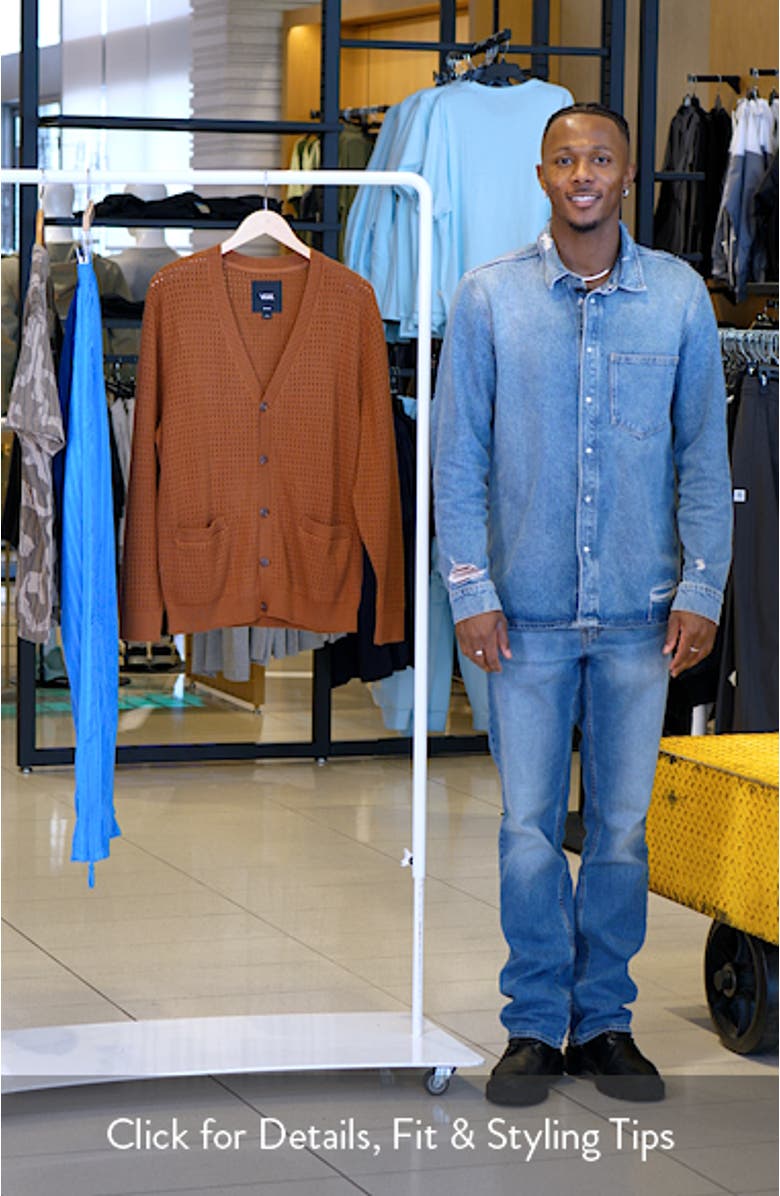 Griffin Cotton Pointelle Cardigan, sales video thumbnail