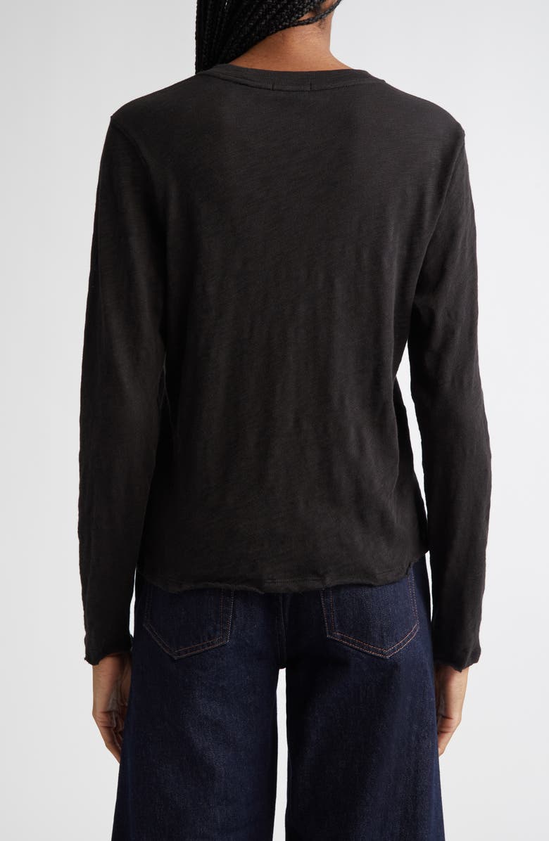 ATM Anthony Thomas Melillo Destroyed Long Sleeve Slub Jersey Tee, Alternate, color,