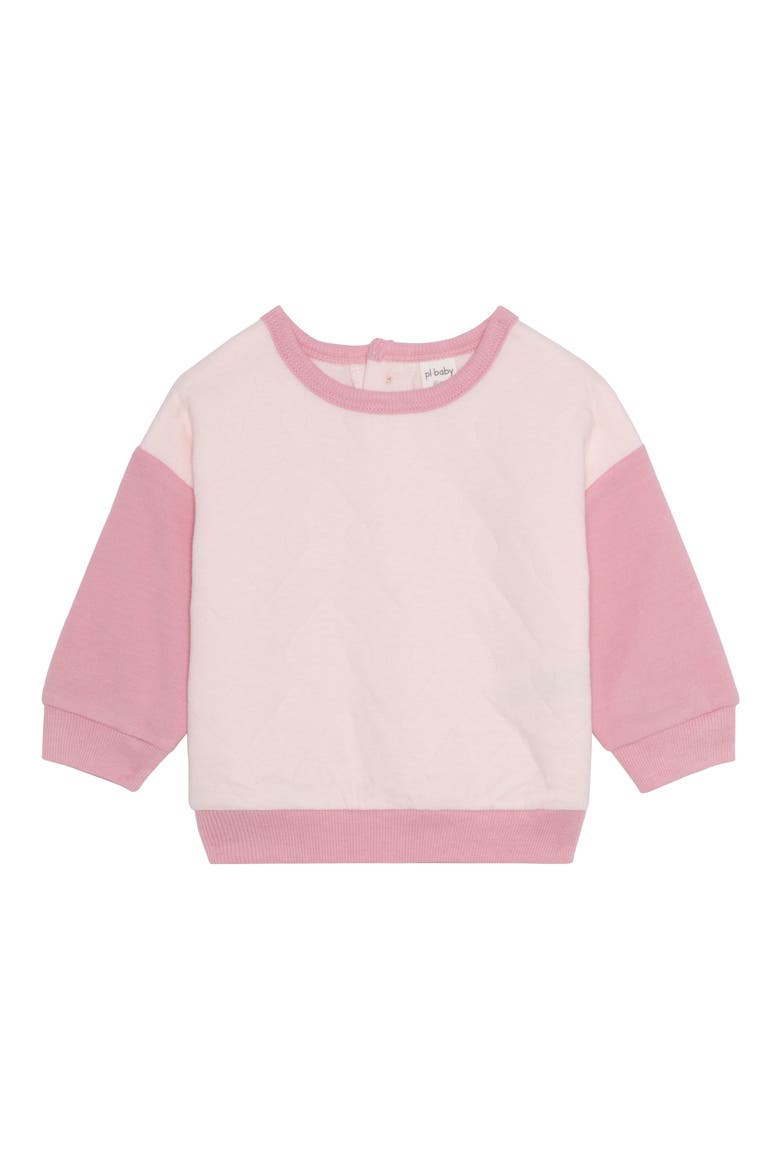 Quilted Fleece Sweatshirt & Sweatpants Set, Alternate, color, PINK