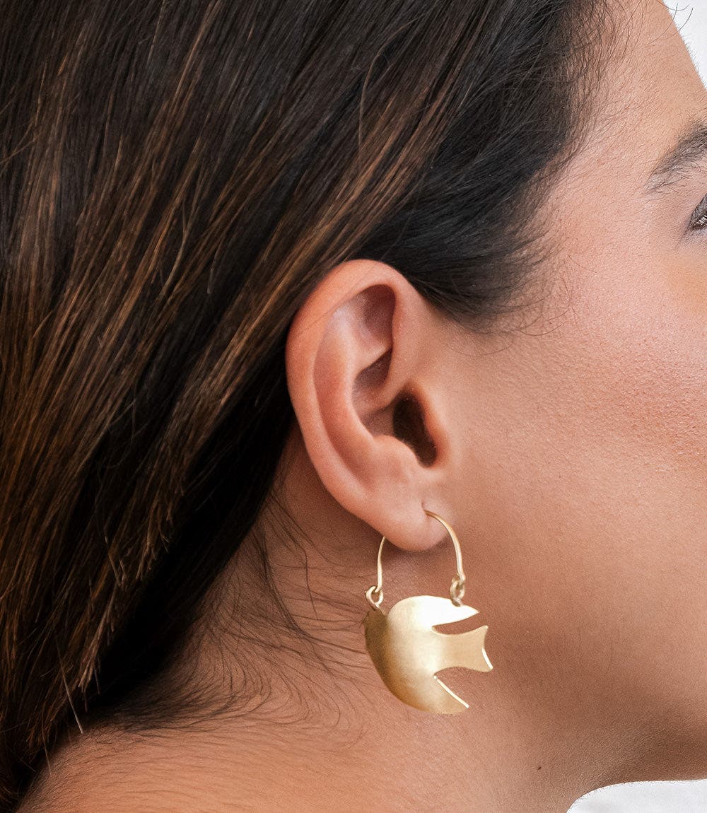 Matr Boomie Pratima Bird Hoop Earrings (Women) | Nordstrom