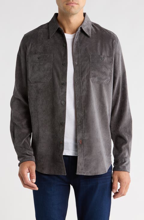 Comfort Stretch Corduroy Button-Up Shirt