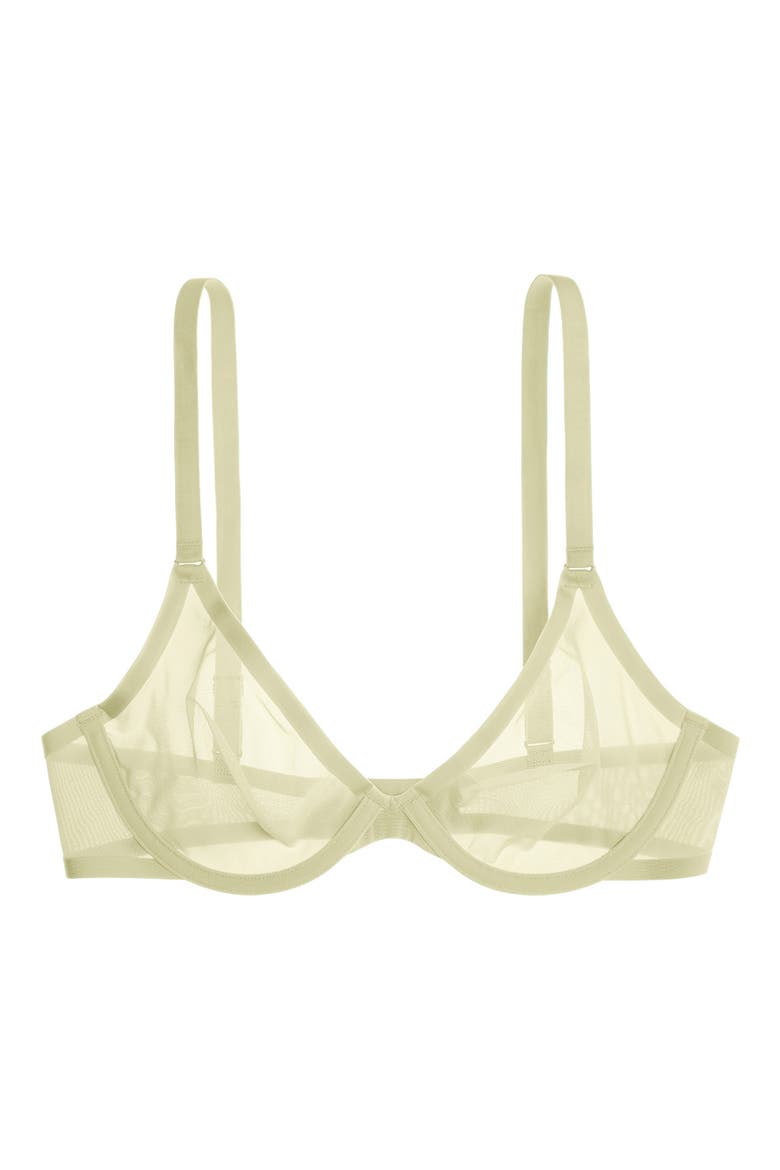 The Plunge Underwire Sheer Mesh Bra, Alternate, color, MEADOW