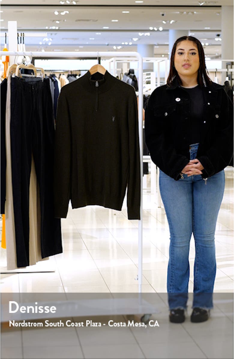 AllSaints Kilburn Half Zip Wool Blend Pullover | Nordstrom