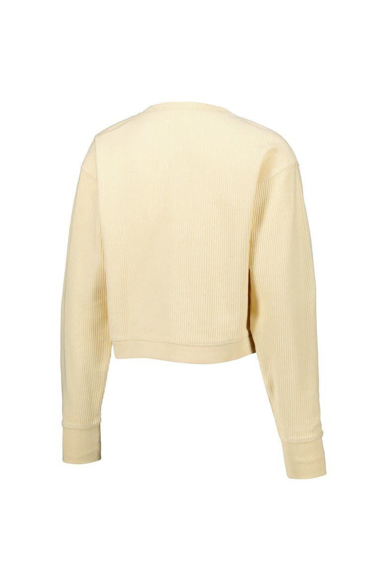Women's League Collegiate Wear Cream LSU Tigers Classic Campus Corded Timber Sweatshirt, Alternate, color, Cream