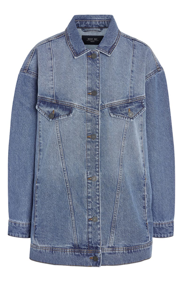 Noisy may Casie Oversize Denim Jacket, Alternate, color,