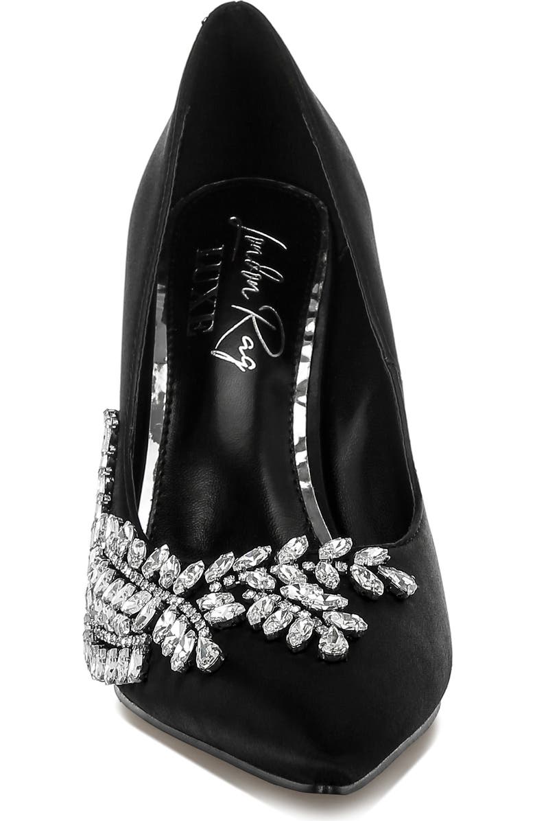 LONDON RAG Ashlyn Crysal Leaf Pump, Alternate, color, Black