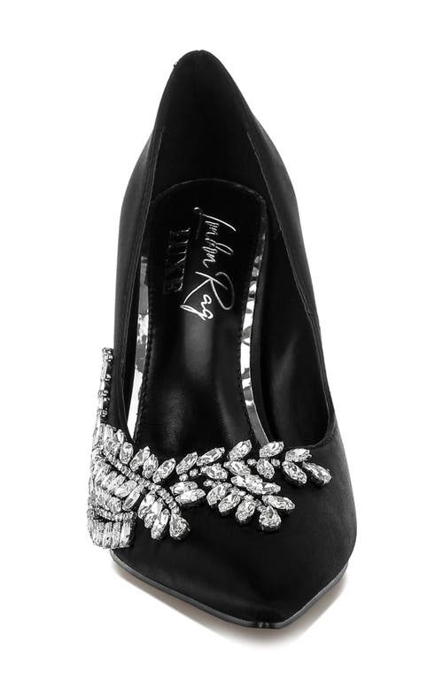 London Rag Ashlyn Crysal Leaf Pump In Black