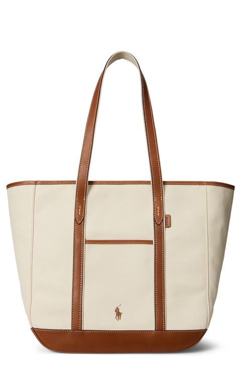 Medium Canvas & Leather Tote