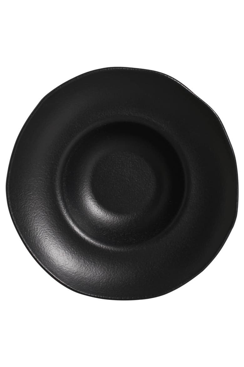 Deep Rim Plate Set of 4, Main, color, Matte Black