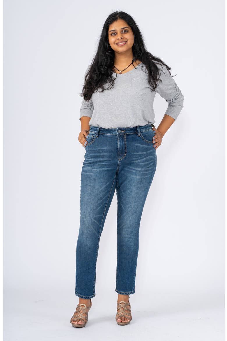 High Waist Ankle Skinny Jeans, Alternate, color, HAISLEY