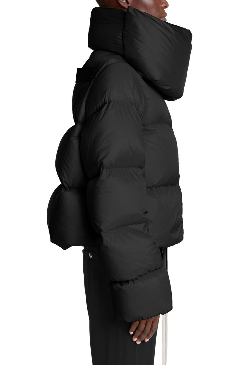 Rick Owens Funnel Neck Down Puffer Coat, Alternate, color,