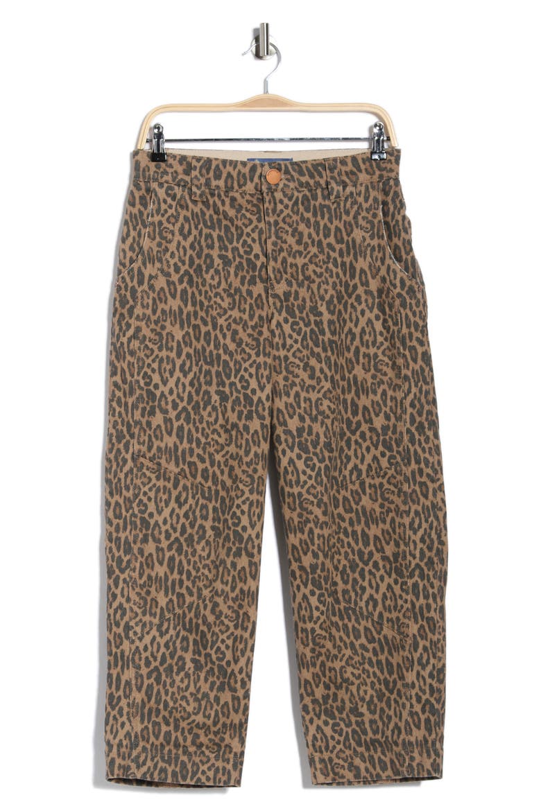 Relaxed Barrel Leg Jeans, Main, color, BROWN/ BLACK MULTI