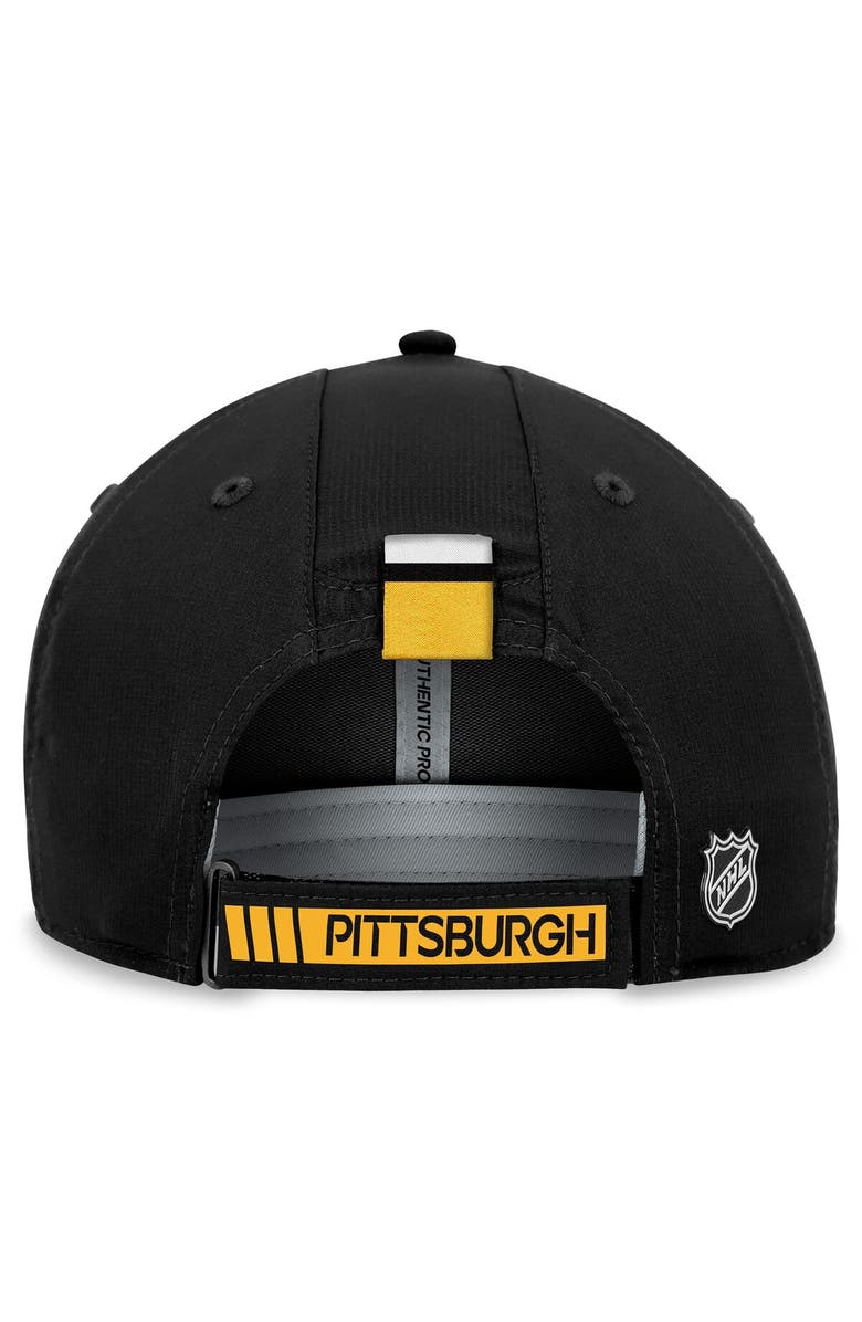 FANATICS Men's Fanatics Branded Black Pittsburgh Penguins Authentic Pro Rink Adjustable Hat, Alternate, color, Black