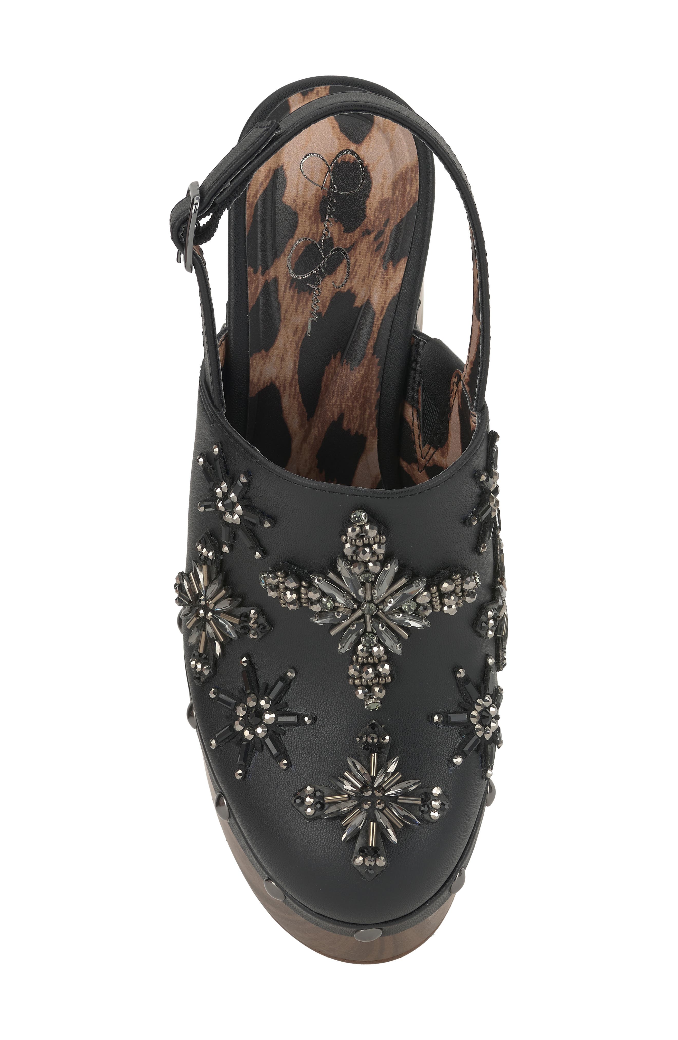 Caze Stud Platform Sandal, Alternate, color, BLACK 01