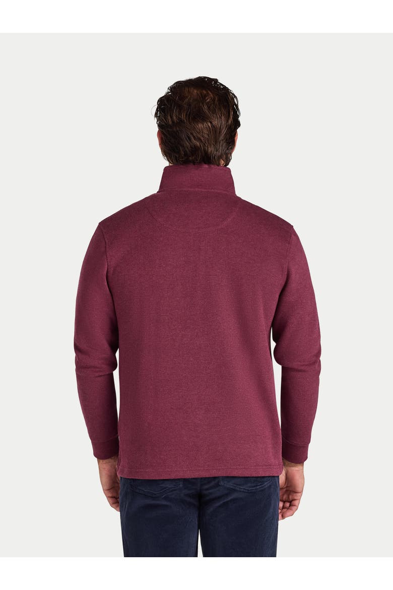 French Rib Quarter Zip Sweatshirt, Alternate, color, Burgundy