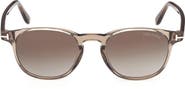 TOM FORD Holt 50mm Gradient Round Sunglasses