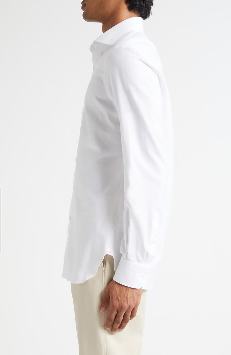 ISAIA Cotton Button-Up Shirt, Alternate, color, White 01