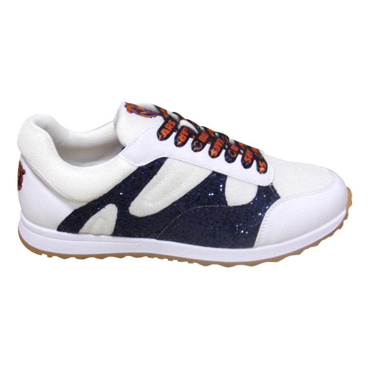 CUCE Women
s Cuce  White Chicago Bears Glitter Sneakers, Alternate, color, White