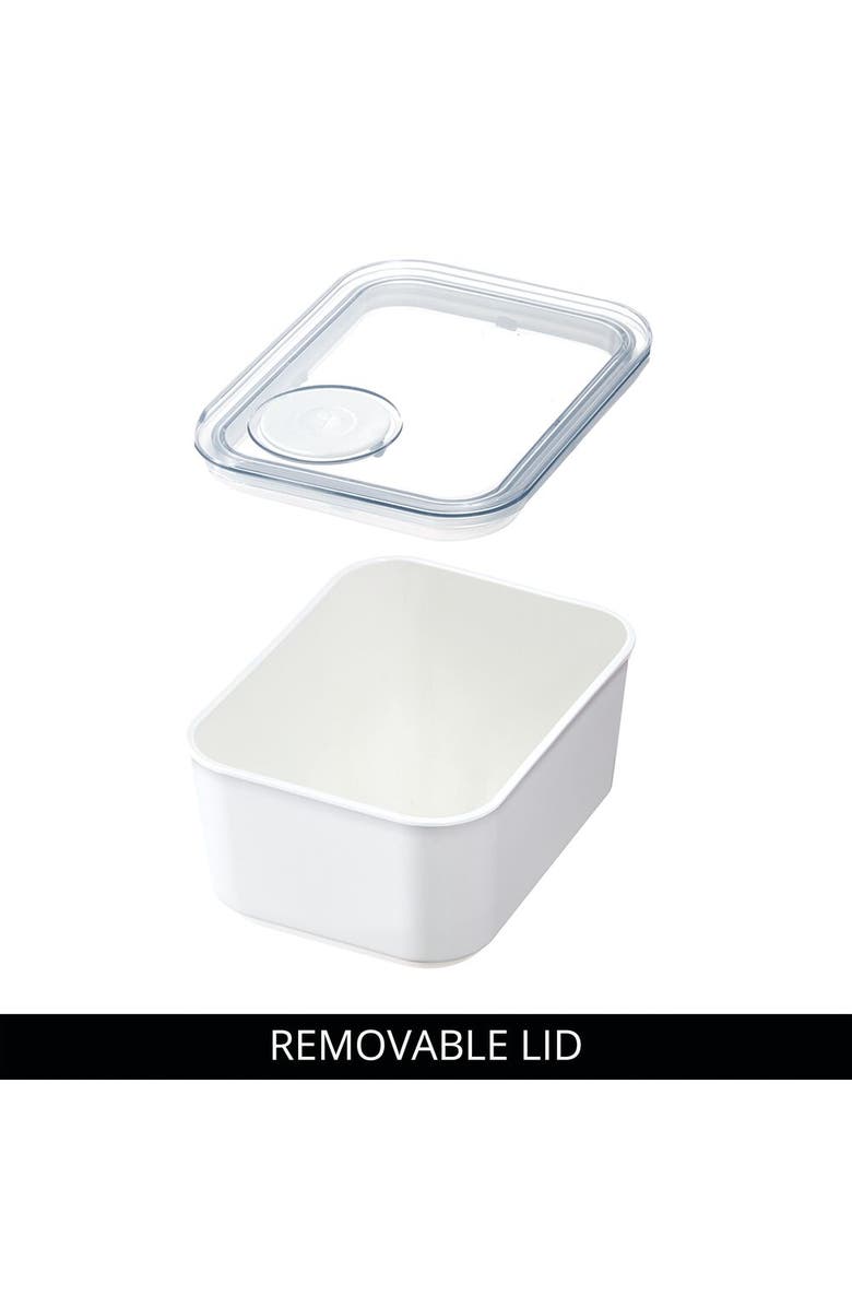 iDesign Small Canister with Removable Pour Cap - Set of 4 - White, Alternate, color, White/Clear