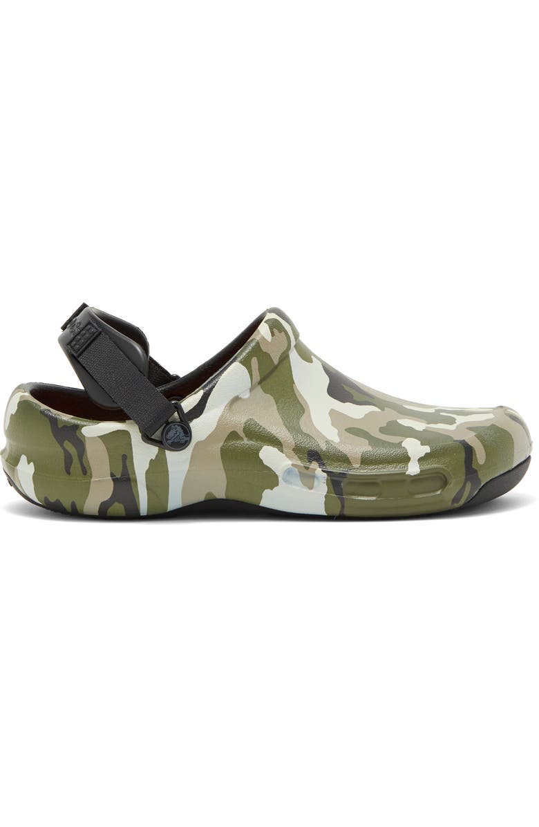 CROCS Gender Inclusive Waterproof Bistro Pro Camo Graphic Clog, Alternate, color,