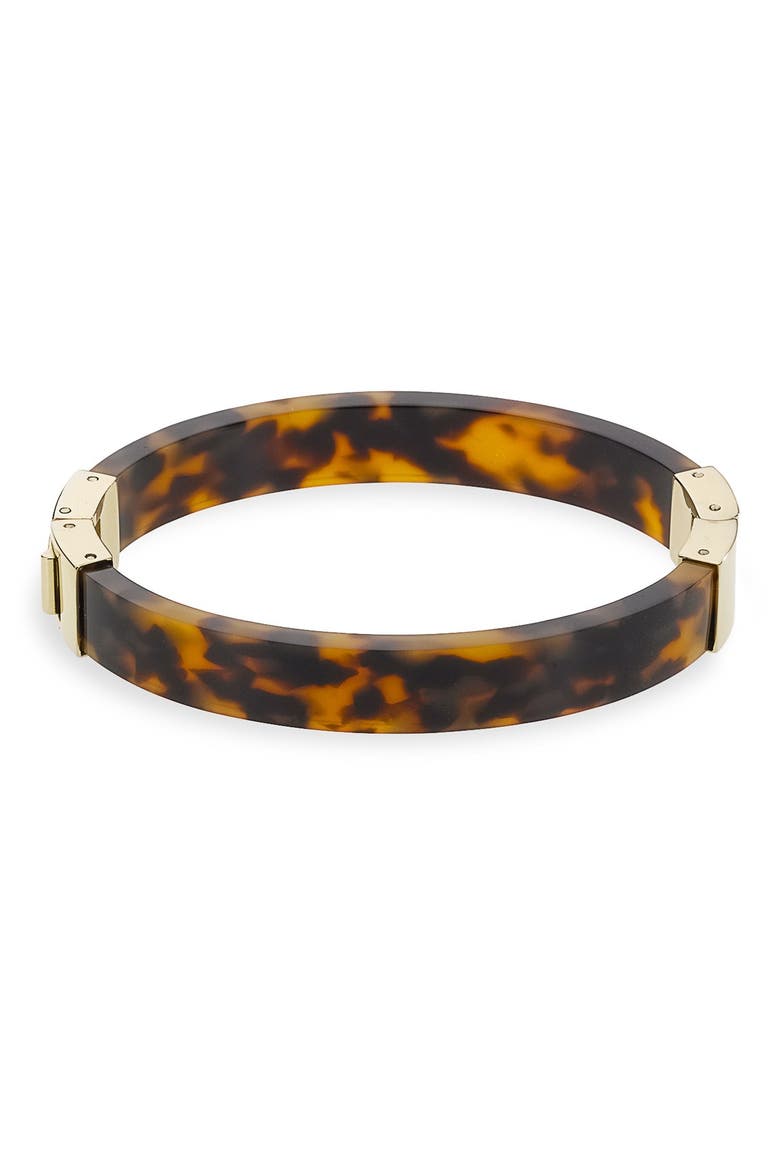Michael Kors Hinged Bangle, Alternate, color, TORTOISE