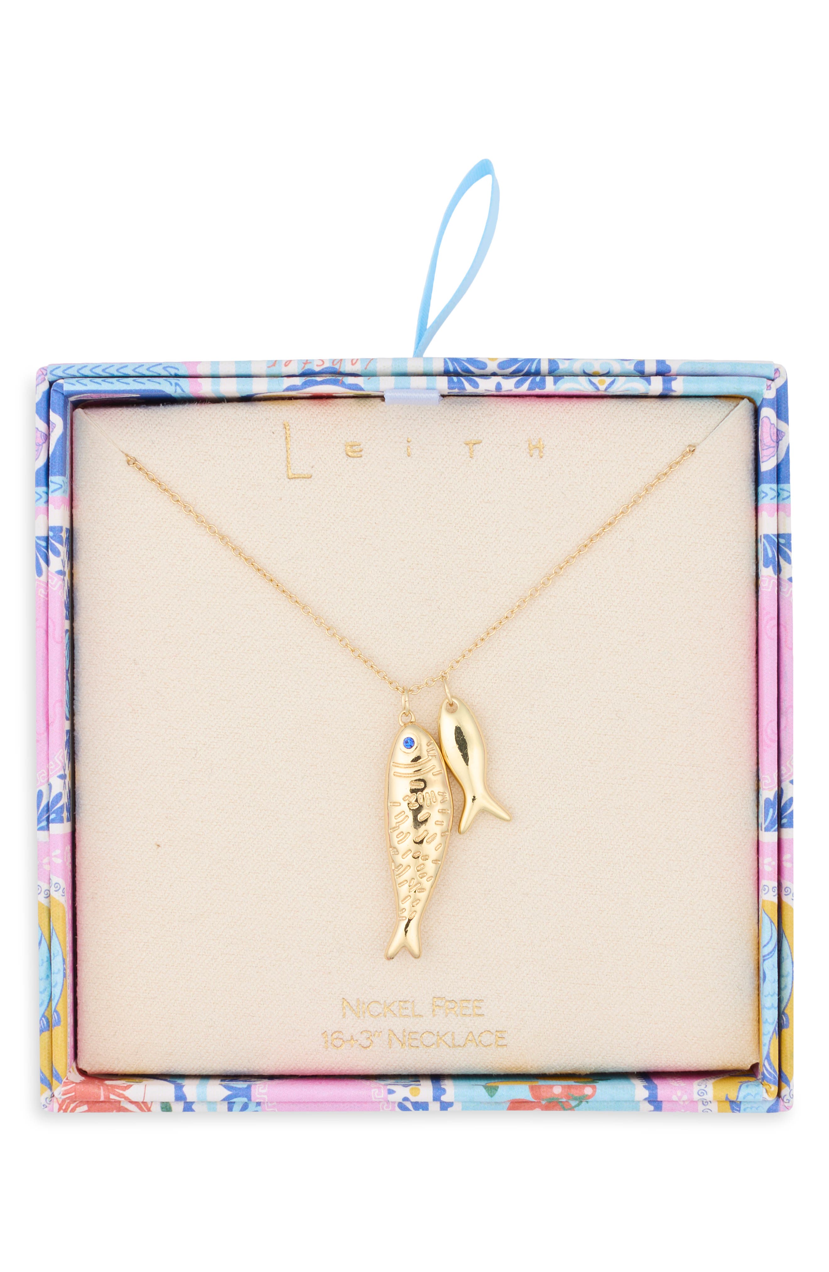 Small Fish Pendant Necklace