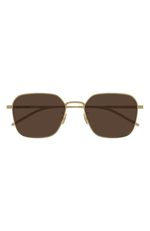 Bottega Veneta 55mm Square Sunglasses In Brown