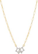 MESHMERISE Diamond Double Star Pendant Necklace - 0.25 ctw