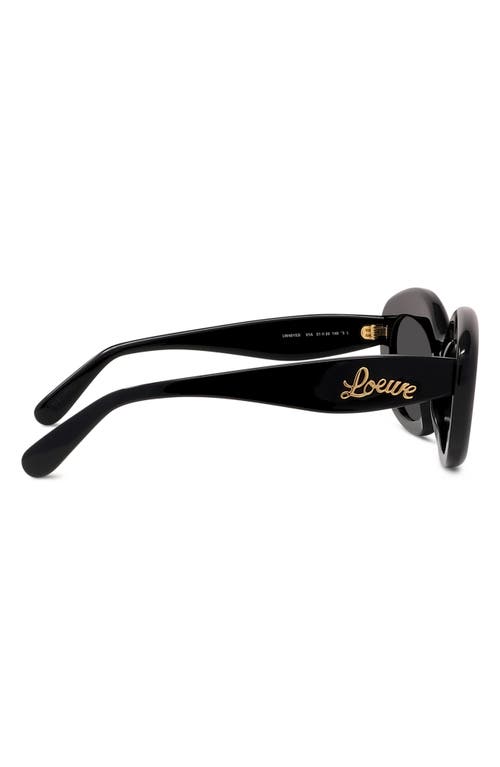 Loewe Curvy 51mm Cat Sunglasses In Black