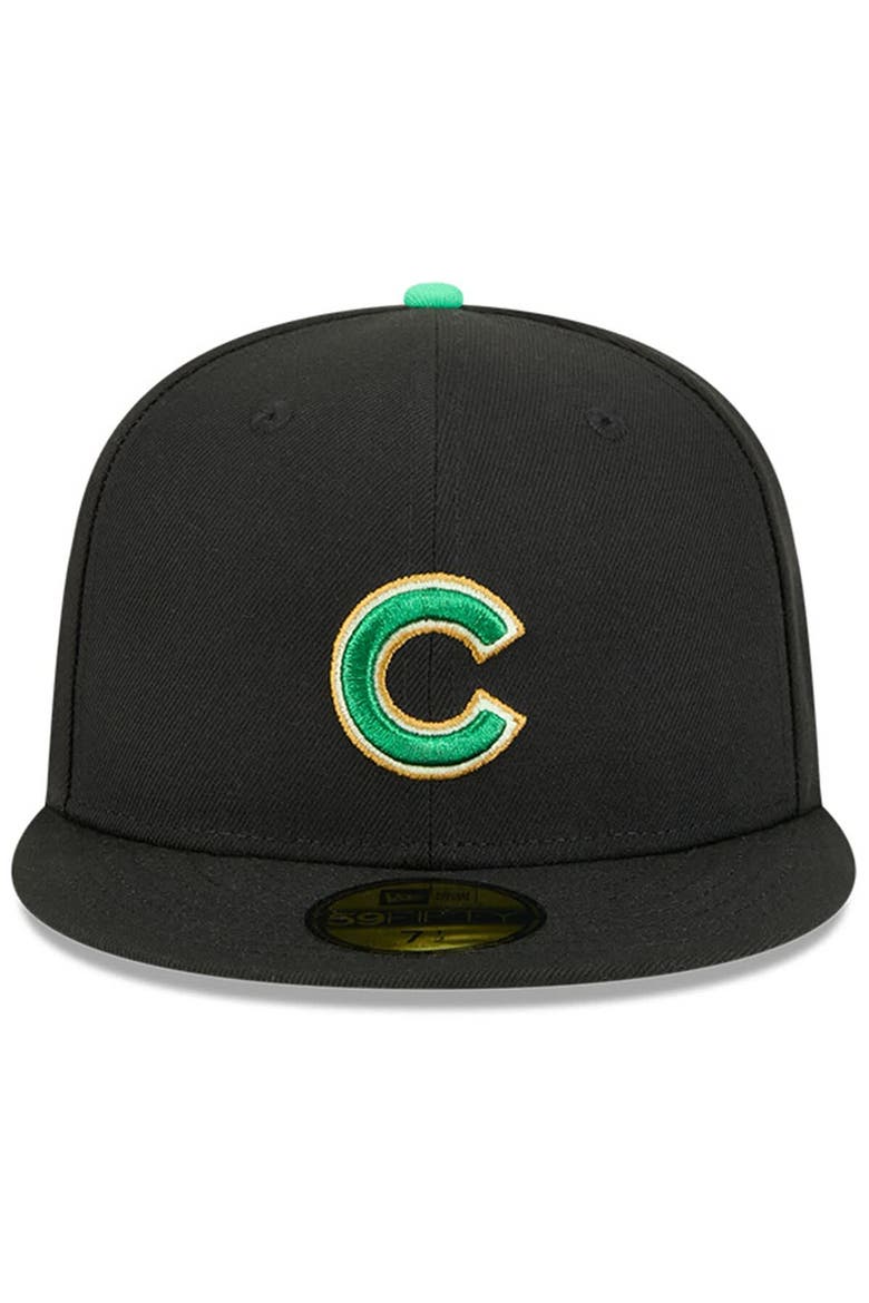 Men's New Era  Black Chicago Cubs 2026 St. Patrick's Day 59FIFTY Fitted Hat, Alternate, color, Black