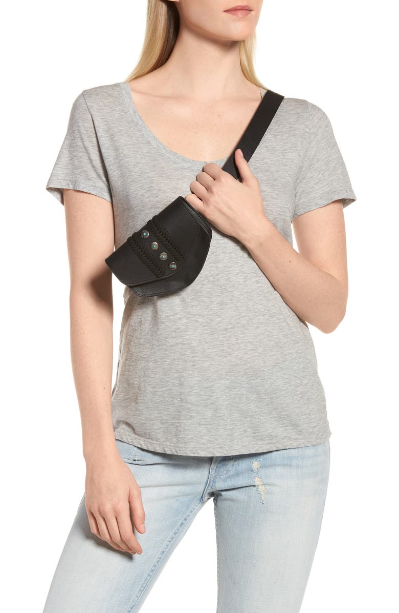 BP. Western Detail Faux Leather Belt Bag, Alternate, color,