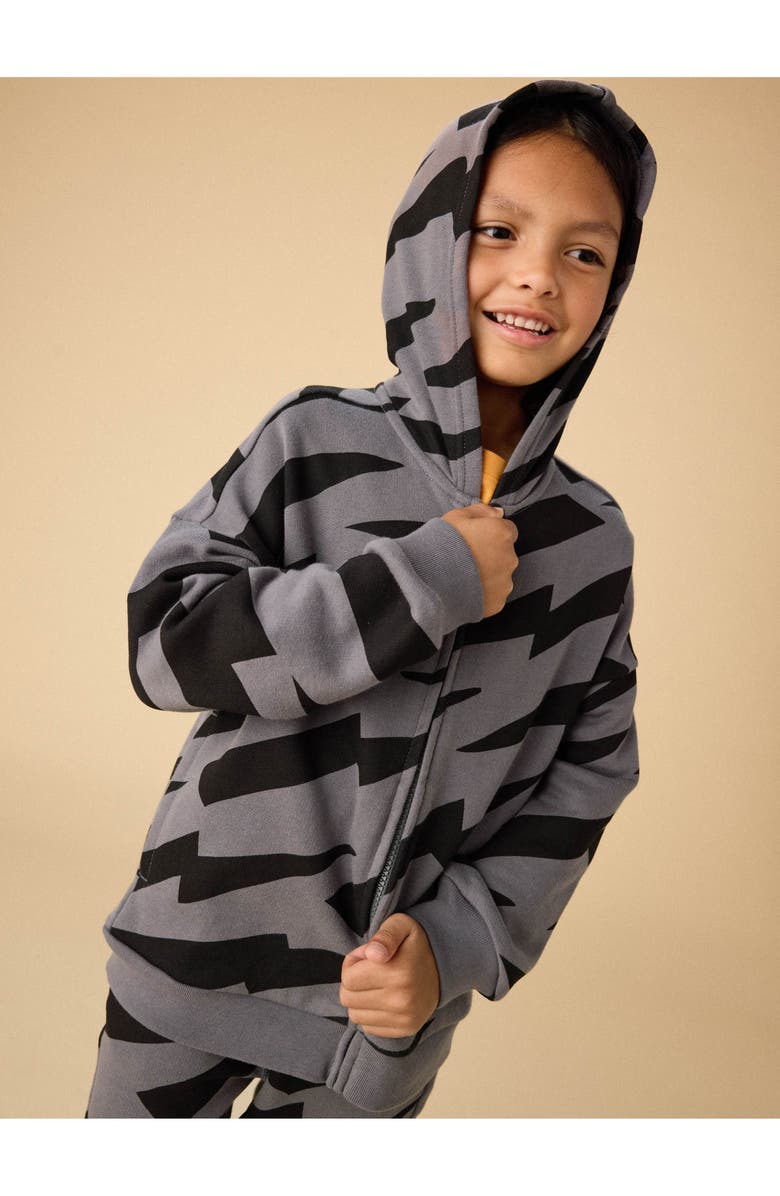 Tea Collection Easy Fit Hoodie, Alternate, color, Lightning Stripes
