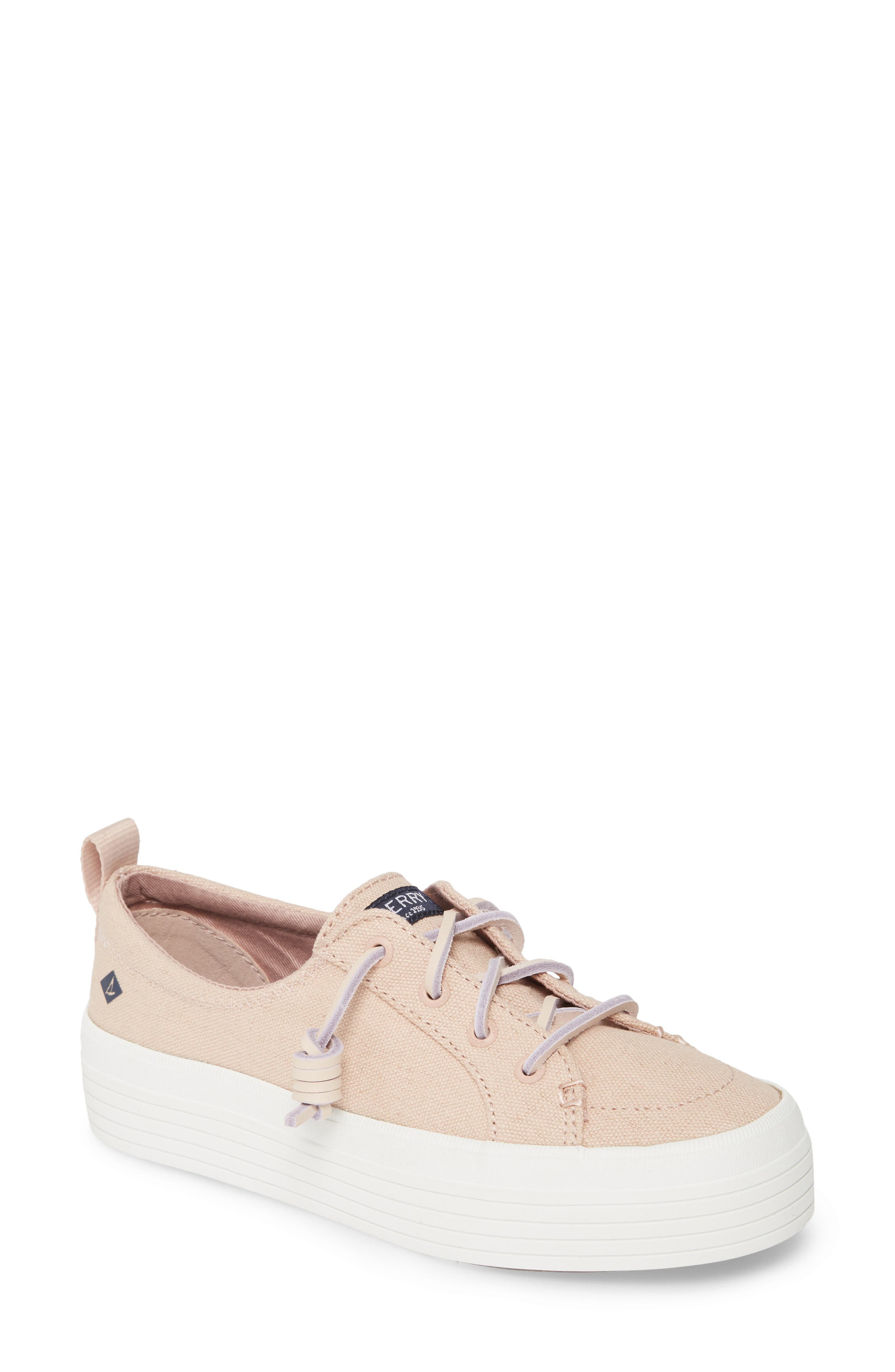 Crest Vibe Slip-On Platform Sneaker, Main, color, ROSE DUST CANVAS