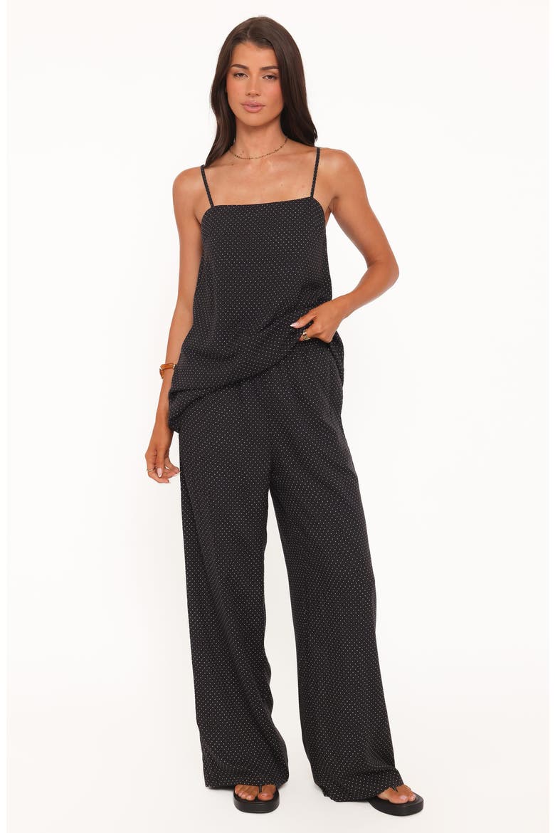 Lexi Elastic Waist Wide Leg Pants, Alternate, color, BLACK POLKADOT