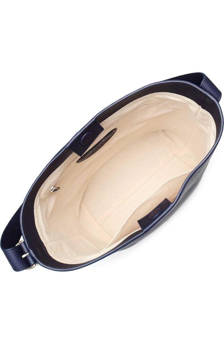 New Amsterdam Leatherworks Jayden Large Leather Bucket Bag, Alternate, color, Midnight