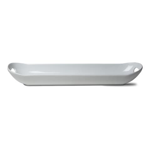 Whiteware Baguette Porcelain Serving Tray Platter Dishwasher Safe